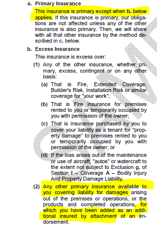 Primary non contributory endorsement isohunt free